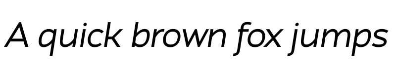 Preview of Atozimple Medium Italic font