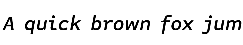 Preview of Attribute Text Medium Italic font