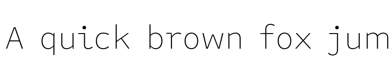 Preview of Attribute Text Thin font