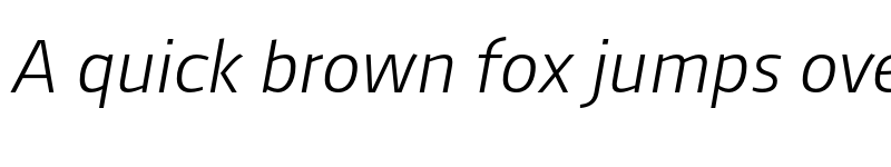 Preview of August Sans Reduced 46 Light Italic font