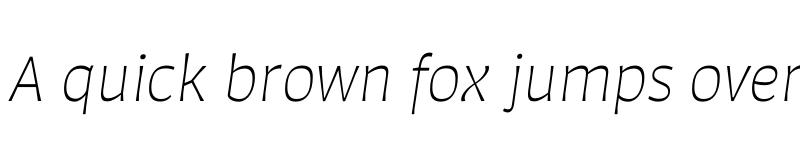 Preview of Auster ExtraLight Italic font