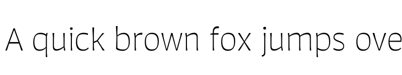 Preview of Auster ExtraLight font