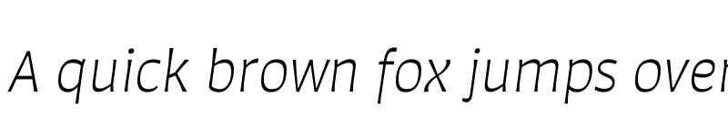 Preview of Auster Light Italic font