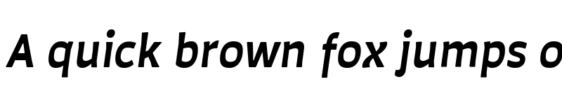 Preview of Auster Rounded W05 Semibold Italic font