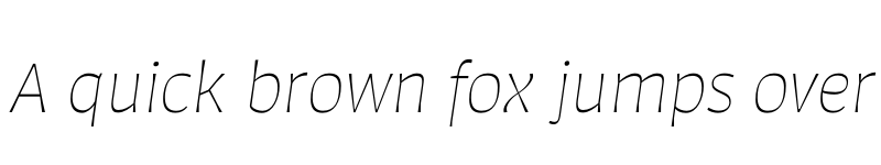 Preview of Auster Thin Italic font