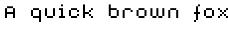 Preview of AuX DotBitC Xtra Regular font