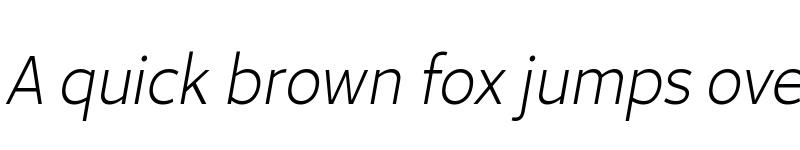 Preview of Avancement 2020 Light Italic font