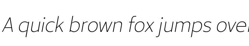 Preview of Avancement 2020 Thin Italic font