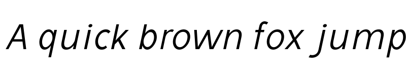 Preview of Avita Light Italic font
