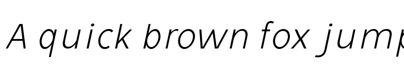 Preview of Avita Thin Italic font
