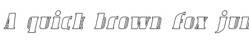Preview of Avondale Outline Italic font