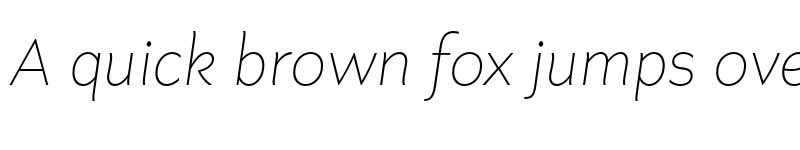Preview of Axios Pro Itallic Thin Italic font