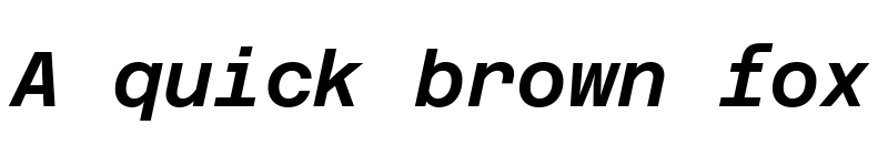 Preview of Azeret Mono SemiBold Italic font