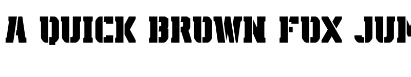Preview of AZN Knuckles Stencil Bold font