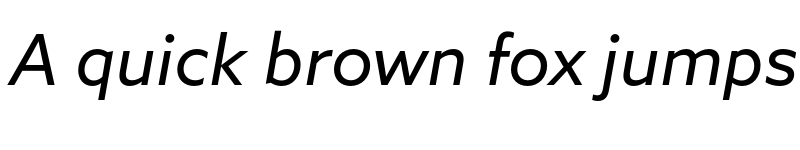 Preview of Azo Sans Italic font
