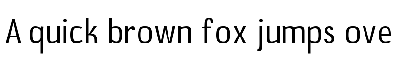 Preview of B20 Sans Semi-condensed font