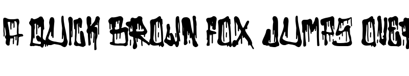 Preview of Bad Things Regular font