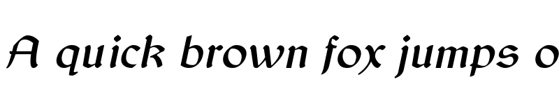 Preview of Balgruf Italic font