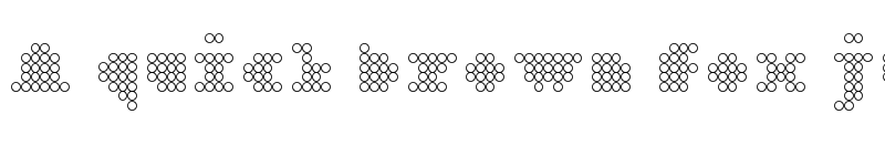 Preview of Bar dot Regular font