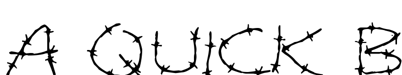 Preview of Barbed Wires Regular font