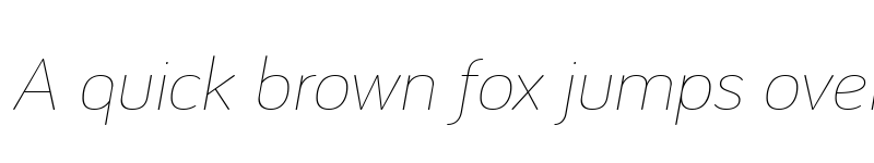 Preview of Bariol Thin Italic font