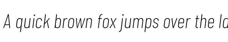 Preview of Barlow Condensed ExtraLight Italic font