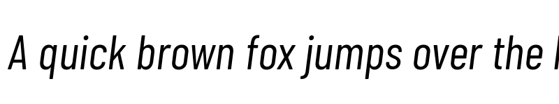 Preview of Barlow Condensed Italic font