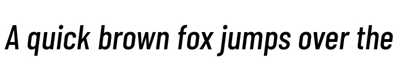 Preview of Barlow Condensed Medium Italic font