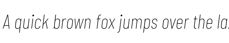 Preview of Barlow Condensed Thin Italic font