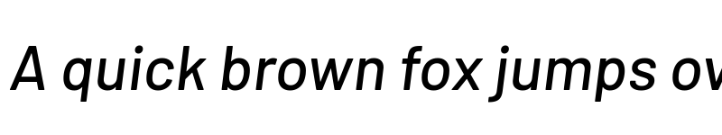 Preview of Barlow Medium Italic font
