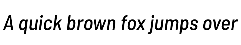 Preview of Barlow Semi Condensed Medium Italic font