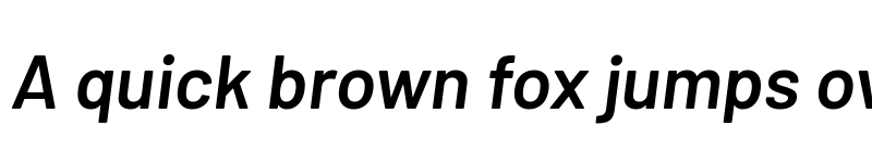 Preview of Barlow SemiBold Italic font