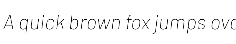 Preview of Barlow Thin Italic font
