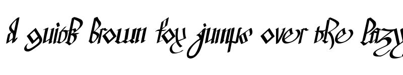 Preview of Barmote Courthand Italic font