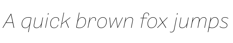 Preview of Barnet Sans Thin Italic font