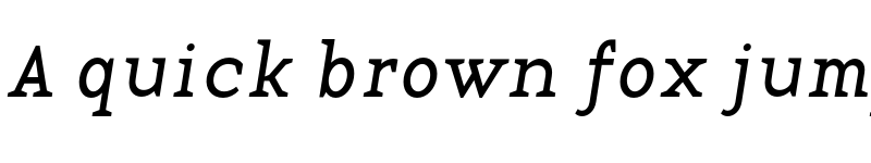 Preview of Base 12 Serif OT Reg Italic font