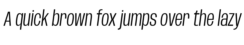 Preview of Base Neue Condensed Light Oblique font