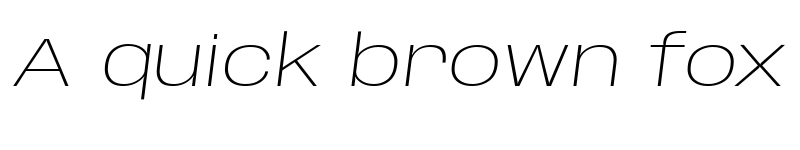 Preview of Base Neue Expanded Extra Light Oblique font
