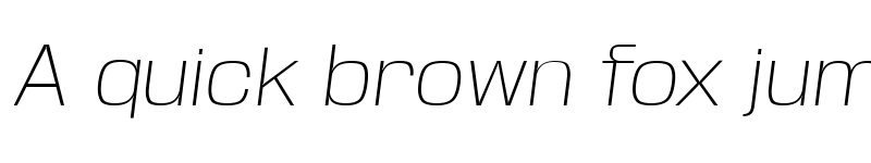 Preview of Base Neue Trial Wide Extra Light Oblique font