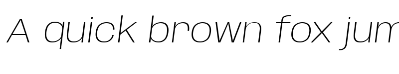 Preview of Base Neue Wide Extra Light Oblique font