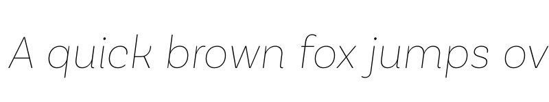 Preview of Basic Sans Thin It font