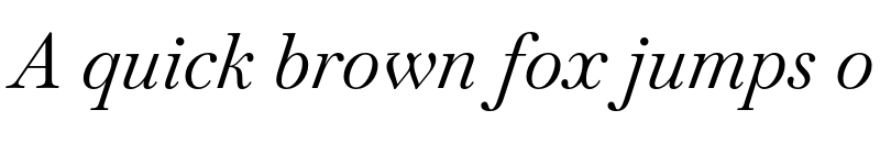Preview of Baskervville Italic font