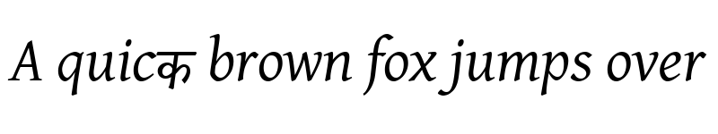 Preview of BBT Italic font