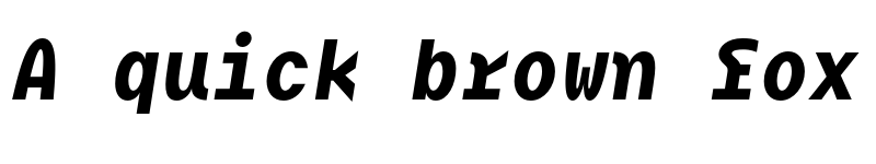 Preview of BC Mikser Bold Italic font