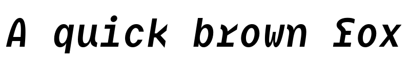Preview of BC Mikser SemiBold Italic font