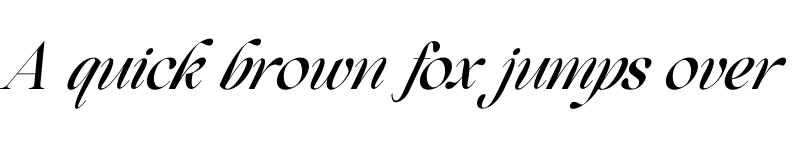 Preview of Beautiful Comethrue Medium Ultra Condensed Italic font