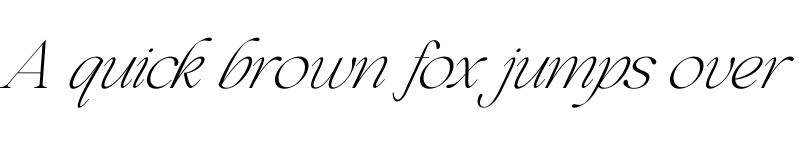 Preview of Beautiful Comethrue Thin Condensed Italic font