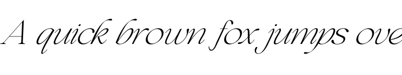 Preview of Beautiful Comethrue Thin Italic font