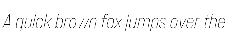 Preview of Bebas Neue Pro SemiExpanded Light Italic font