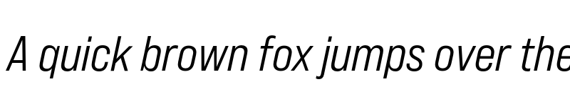Preview of Bebas Neue Pro SemiExpanded Middle Italic font